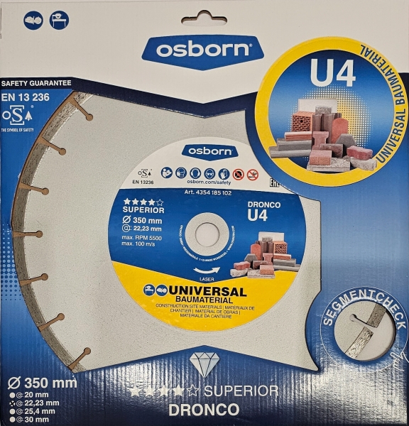 Osborn Dronco Diamant Trennscheibe 350 mm x 22,23 mm Dronco Superior U4